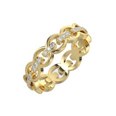 Eternity Diamond Link Ring